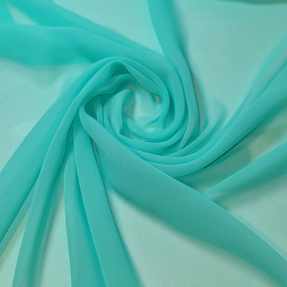 Chiffon Sheer Plain Soft Polyester Fabric – 44" Wide for Wedding, Dress & Craft – 30m Bolt/Roll