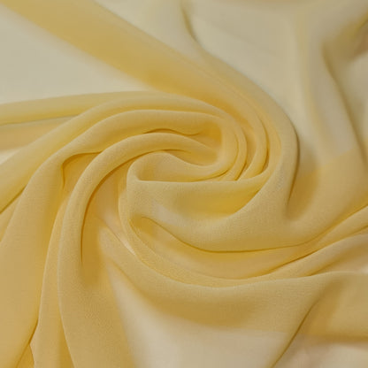 Sheer Poly Crepe Chiffon Fabric – Semi-Transparent, Lightweight 44" Wide for Dress, Draping & Craft