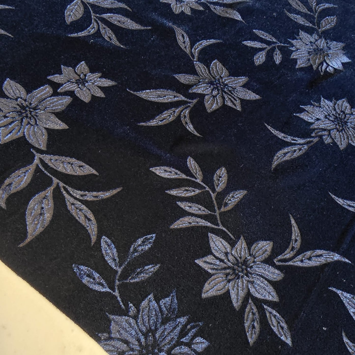 Luxury Floral Embossed Velvet Fabric | Three Crown Non-Stretch Velvet | 58" (147cm) Wide Dress, Craft & Drape Material – Sold by the Metre