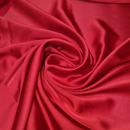 Satin Charmeuse Glossy Silky Polyester Fabric – 44" Wide – Bridal Dress, Craft & Event Material – 23m Bolt/Roll
