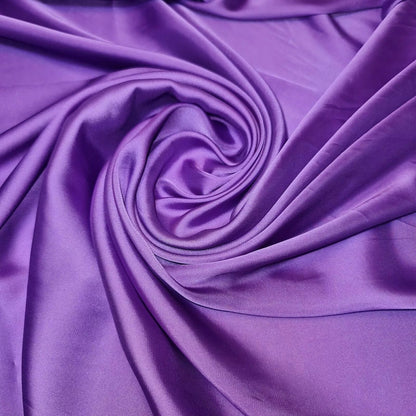 Satin Charmeuse Glossy Silky Polyester Fabric – 44" Wide – Bridal Dress, Craft & Event Material – 23m Bolt/Roll
