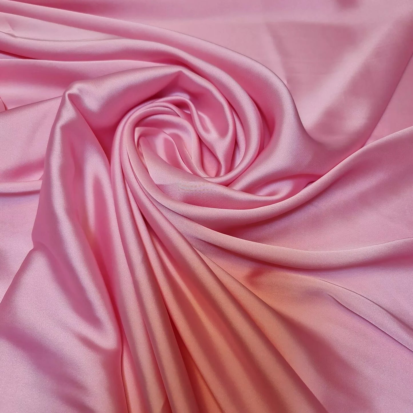 Satin Charmeuse Glossy Silky Polyester Fabric – 44" Wide – Bridal Dress, Craft & Event Material – 23m Bolt/Roll