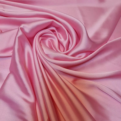 Satin Charmeuse Glossy Silky Polyester Fabric – 44" Wide – Bridal Dress, Craft & Event Material – 23m Bolt/Roll