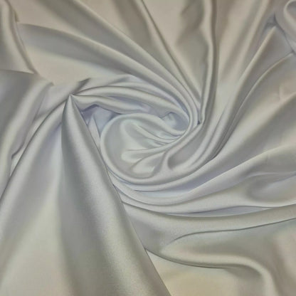 Satin Charmeuse Glossy Silky Polyester Fabric – 44" Wide – Bridal Dress, Craft & Event Material – 23m Bolt/Roll