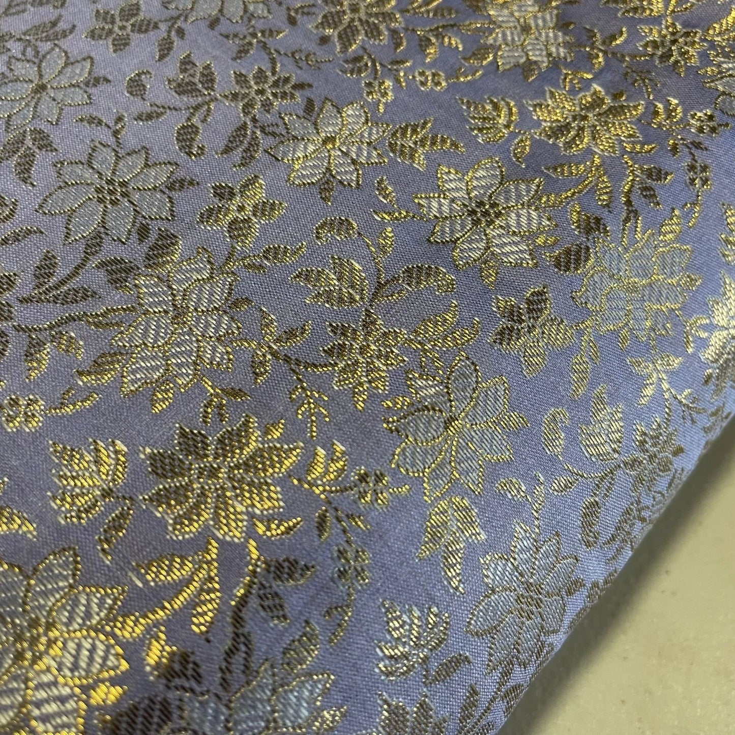 Pastel Metallic Floral Brocade Fabric – 44" (112 cm) Wide Dress, Craft & Costume Material – Sold by the Meter