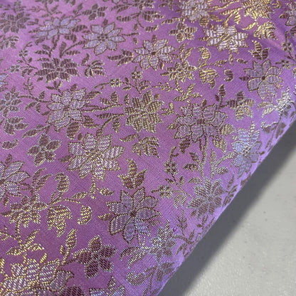Pastel Metallic Floral Brocade Fabric – 44" (112 cm) Wide Dress, Craft & Costume Material – Sold by the Meter