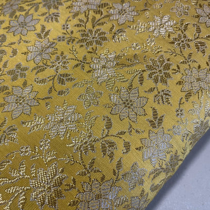 Pastel Metallic Floral Brocade Fabric – 44" (112 cm) Wide Dress, Craft & Costume Material – Sold by the Meter