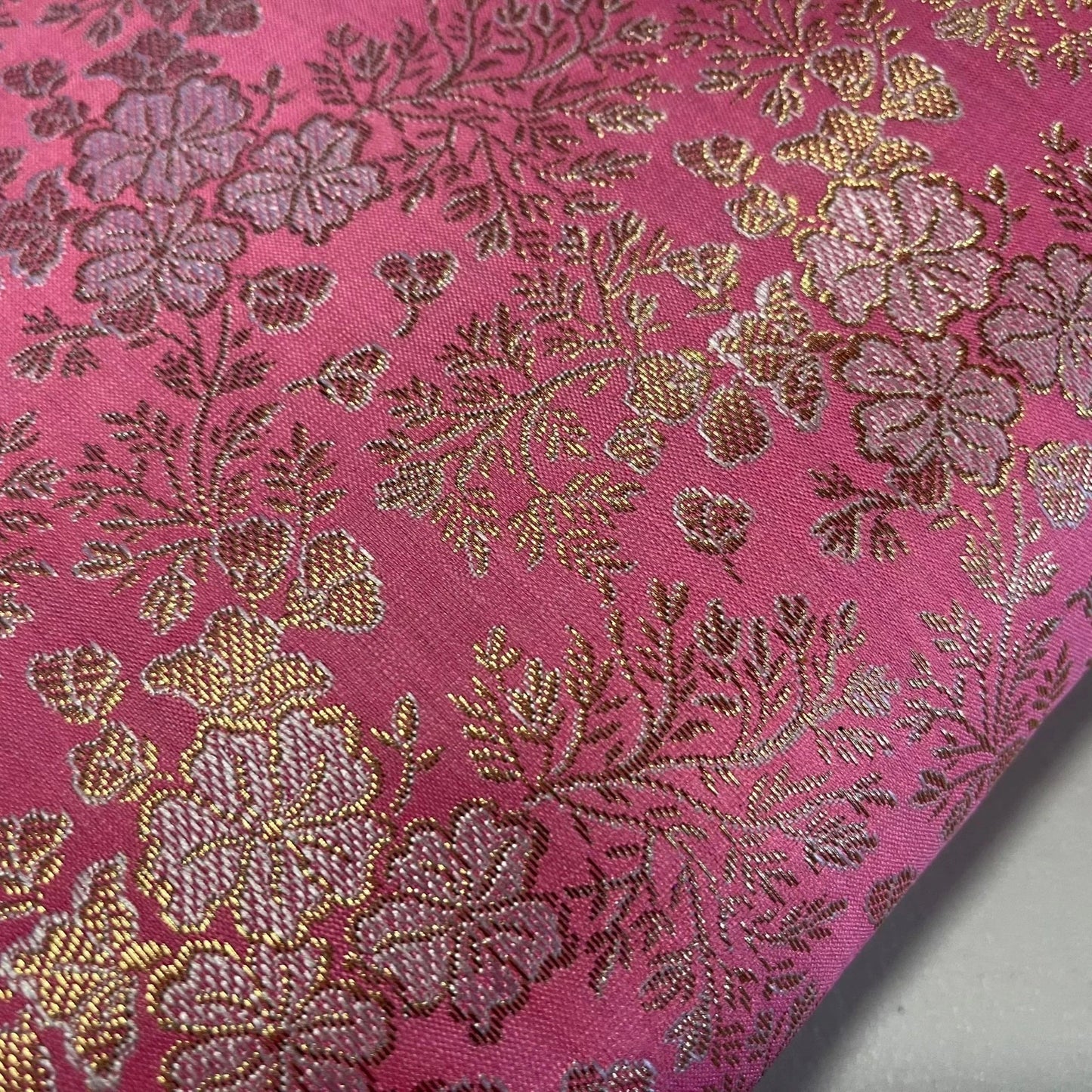 Pastel Metallic Floral Brocade Fabric – 44" (112 cm) Wide Dress, Craft & Costume Material – Sold by the Meter