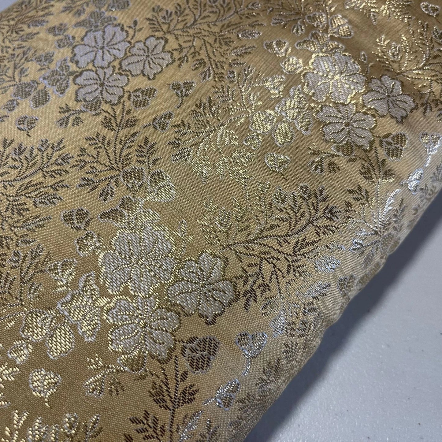 Pastel Metallic Floral Brocade Fabric – 44" (112 cm) Wide Dress, Craft & Costume Material – Sold by the Meter