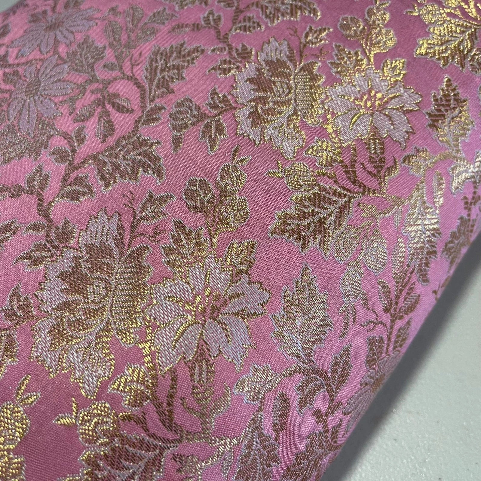 Pastel Metallic Floral Brocade Fabric – 44