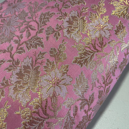 Pastel Metallic Floral Brocade Fabric – 44" (112 cm) Wide Dress, Craft & Costume Material – Sold by the Meter
