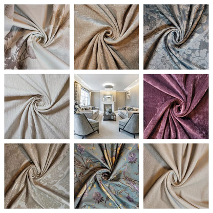 Ex-Designer Stock Upholstery Fabrics – 58" Wide Premium Chenille, Velvet, Linen & Tweed for Soft Furnishing & Crafts