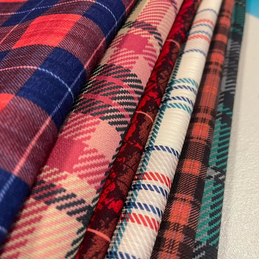 Tartan Plaid Stretch Jersey Fabric | Check Dress & Costume Material 58" (147cm) Wide – Sold by the Meter