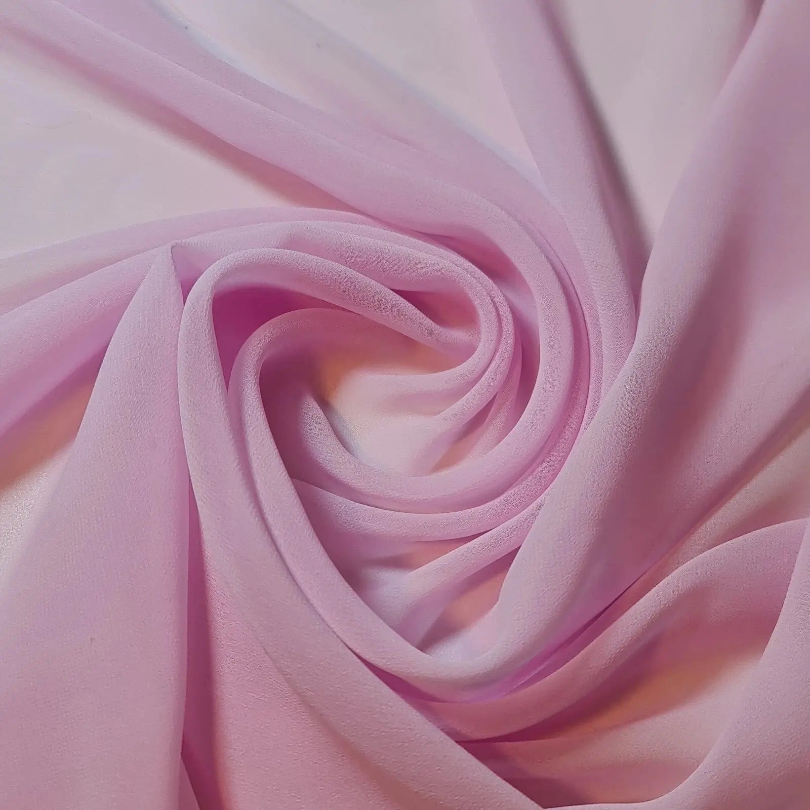 Sheer Poly Crepe Chiffon Fabric | 44" (112cm) Wide Semi-Transparent Lightweight Dress, Draping & Craft Material – Sold by the Metre