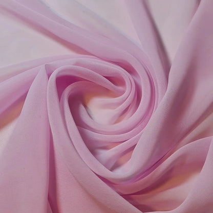 Sheer Poly Crepe Chiffon Fabric | 44" (112cm) Wide Semi-Transparent Lightweight Dress, Draping & Craft Material – Sold by the Metre