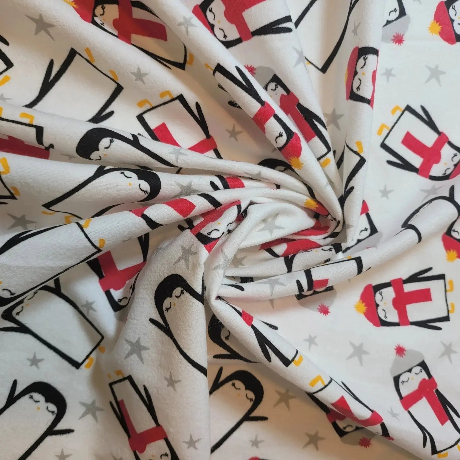 100% Cotton Brushed Flannel Winceyette Fabric | 44" (112cm) Wide Printed Quilting, Sewing & Craft Material – Sold by the Meter