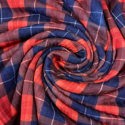 Tartan Plaid Stretch Jersey Fabric | Check Dress & Costume Material 58" (147cm) Wide – Sold by the Meter