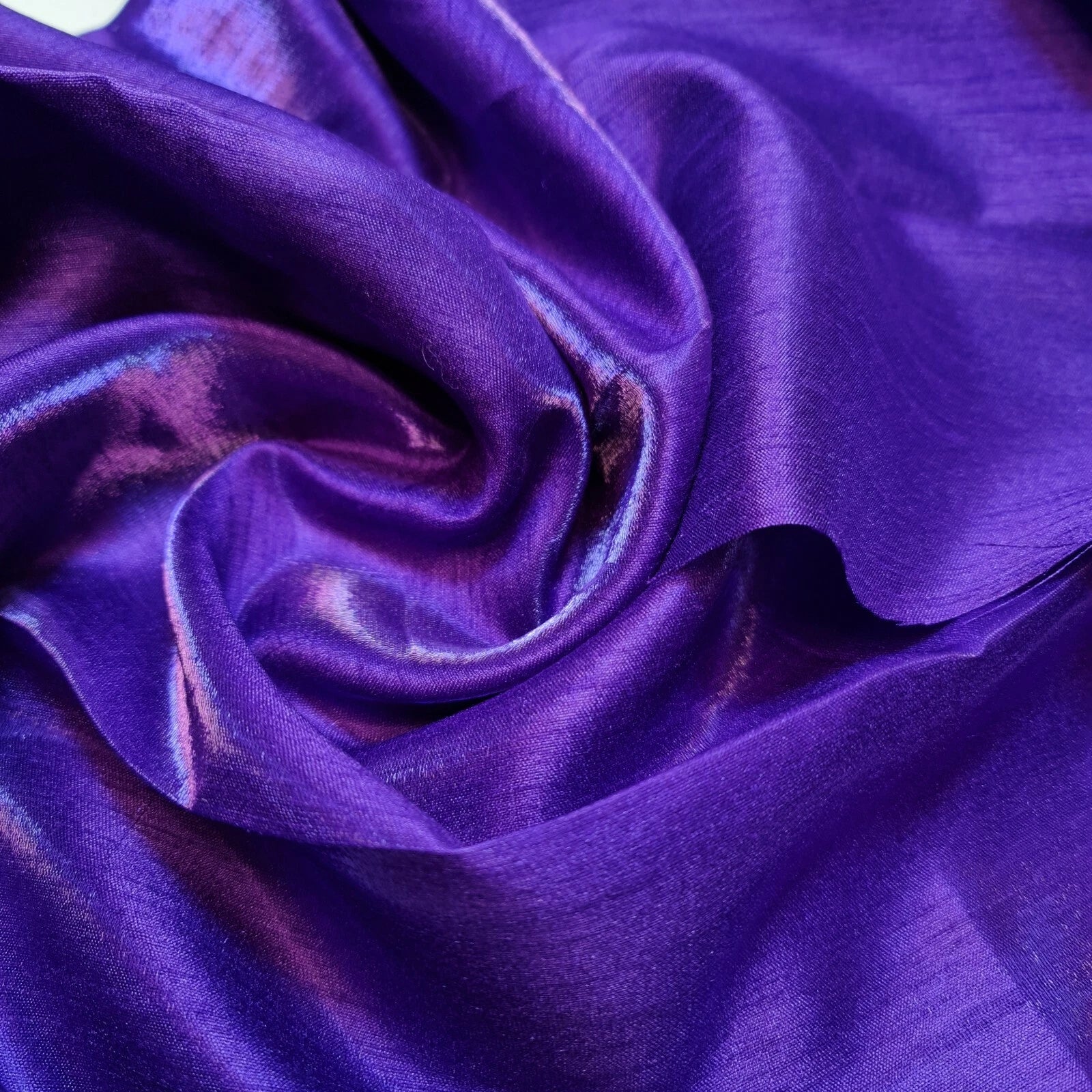 Plain Poly Faux Dupion Silk Fabric | 44" (112cm) Wide Shiny Dress, Craft & Patchwork Material – 25 Metre Bolt