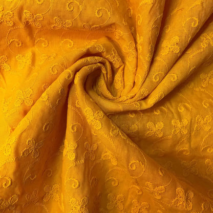 100% Cotton Lawn Broderie Anglaise Schiffli Embroidery Fabric | 44" (112cm) Wide Soft Dressmaking & Craft Material – Sold by the Meter