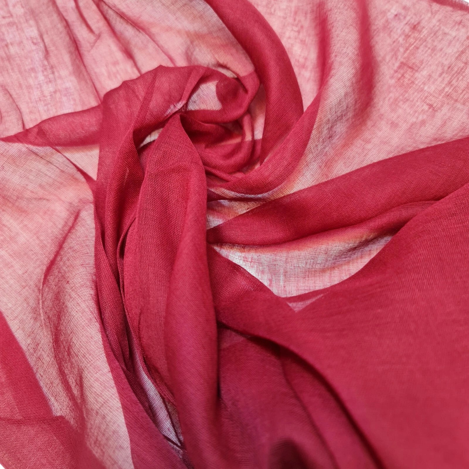 100% Cotton Muslin Fabric – Sheer Gauze Plain Weave for Dress Lining, Crafts & Cheesecloth  Maroon