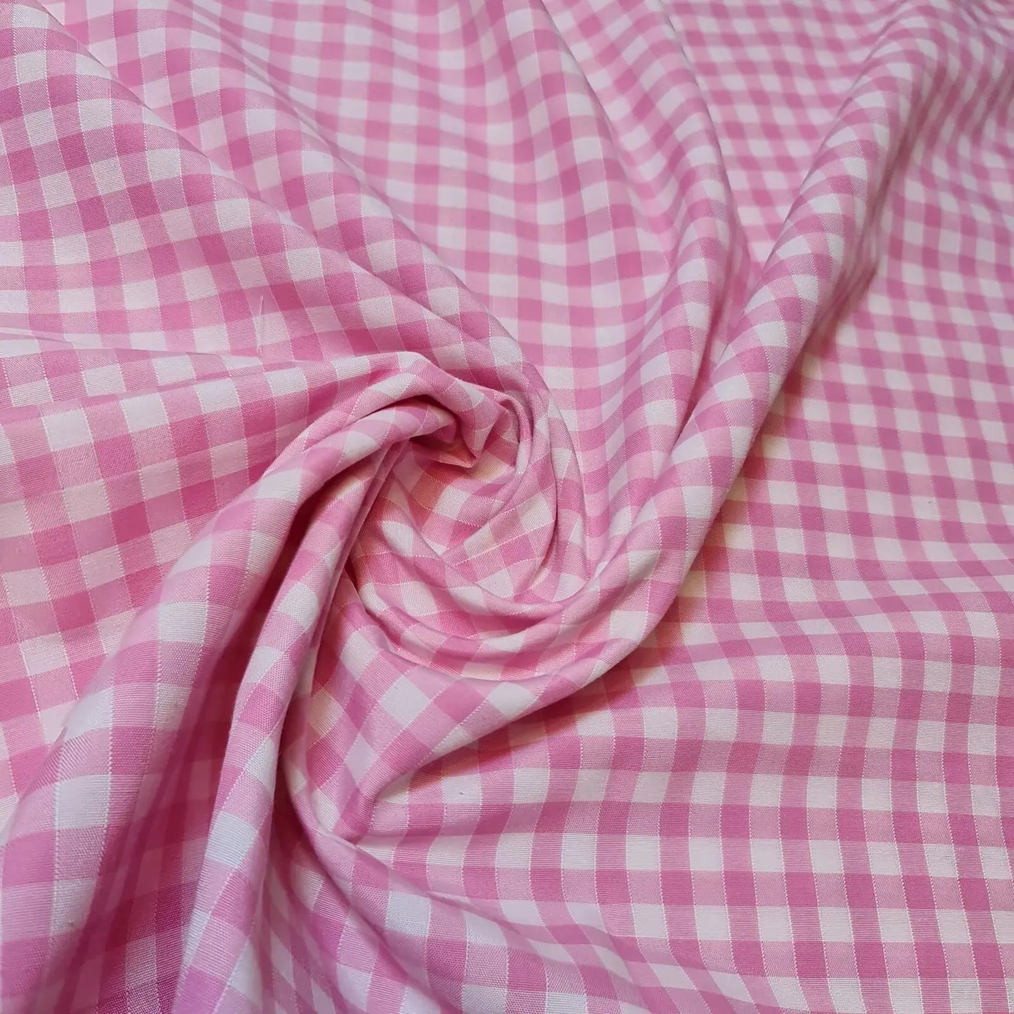 Polycotton Gingham Check Fabric – 1/8", 1/4" & 1" Checks 44" (112cm) Wide Dressmaking & Uniform Fabric by the Metre
