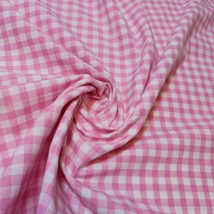 Polycotton Gingham Check Fabric – 1/8", 1/4" & 1" Checks 44" (112cm) Wide Dressmaking & Uniform Fabric by the Metre