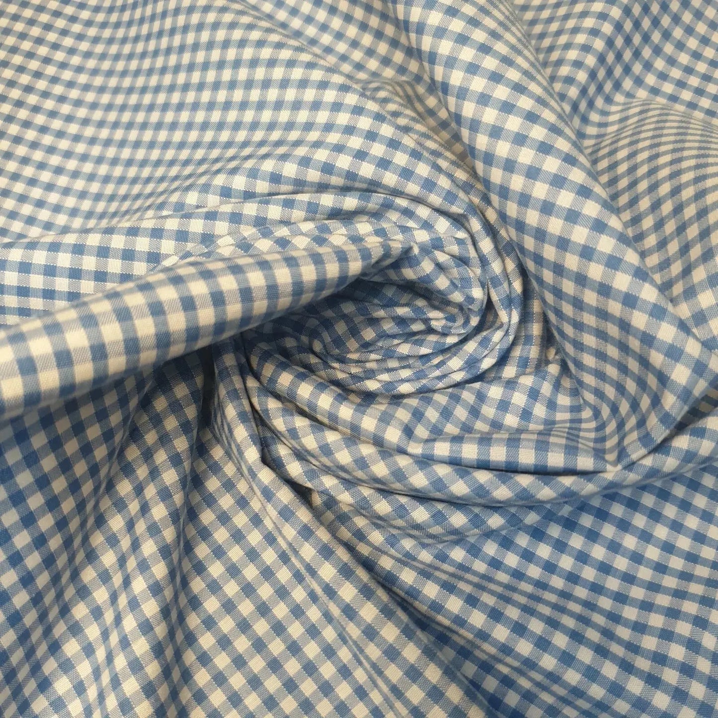 Polycotton Gingham Check Fabric – 1/8", 1/4" & 1" Checks 44" (112cm) Wide Dressmaking & Uniform Fabric by the Metre