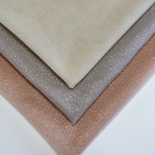Premium Zari Glitter Soft Mesh Net Fabric | 58" (147cm) Wide Dressmaking & Craft Material – Sold by the Metre