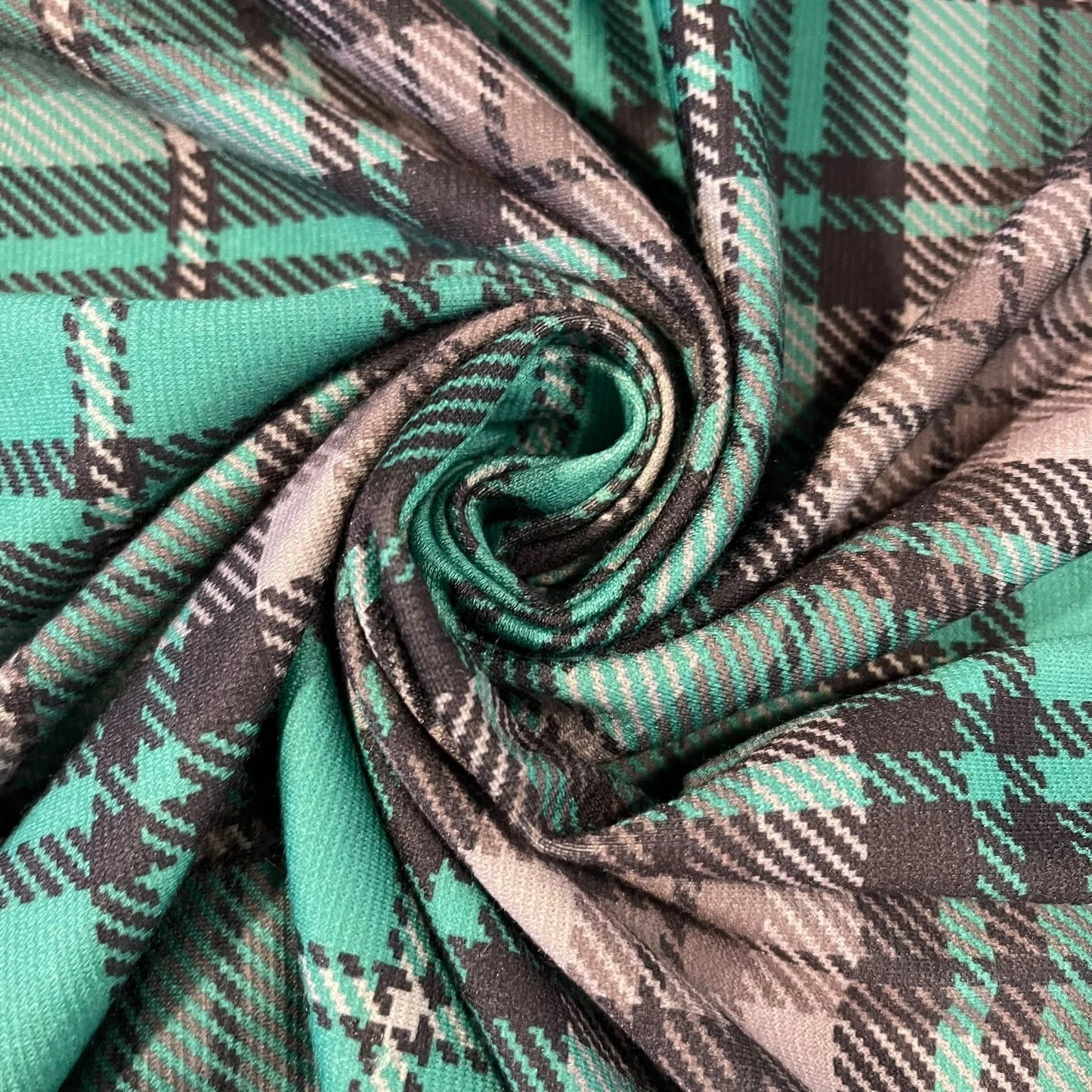 Tartan Plaid Stretch Jersey Fabric | Check Dress & Costume Material 58" (147cm) Wide – Sold by the Meter