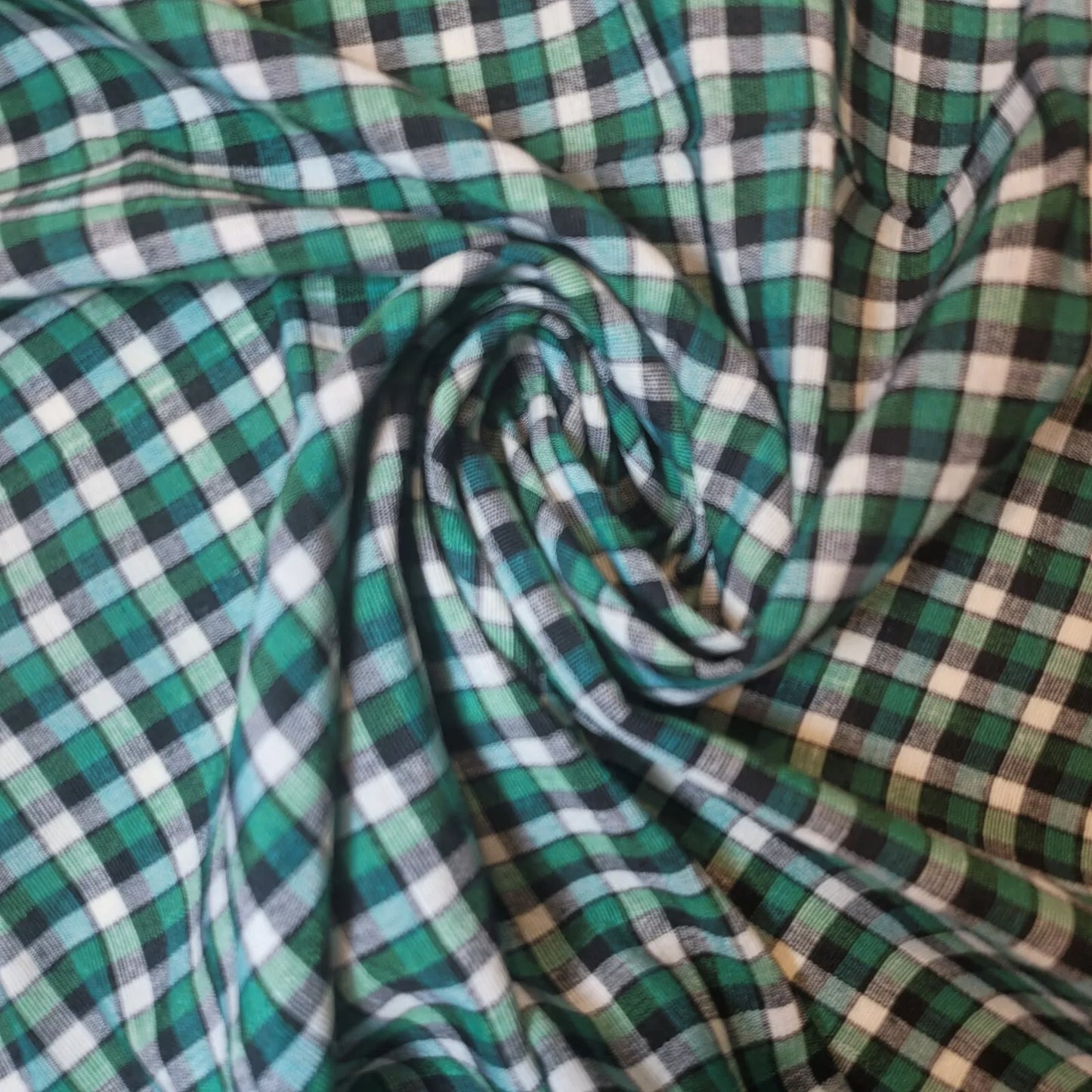 100% Cotton Gingham 1/8" Check Plaid Fabric – Parna Patka Turban Dastaar Cloth for Sewing & Crafts (23 Meter Roll)
