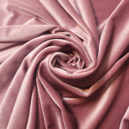 Plain Velvet Fabric – Soft Stretch Velour 147cm (58") Wide by the Metre