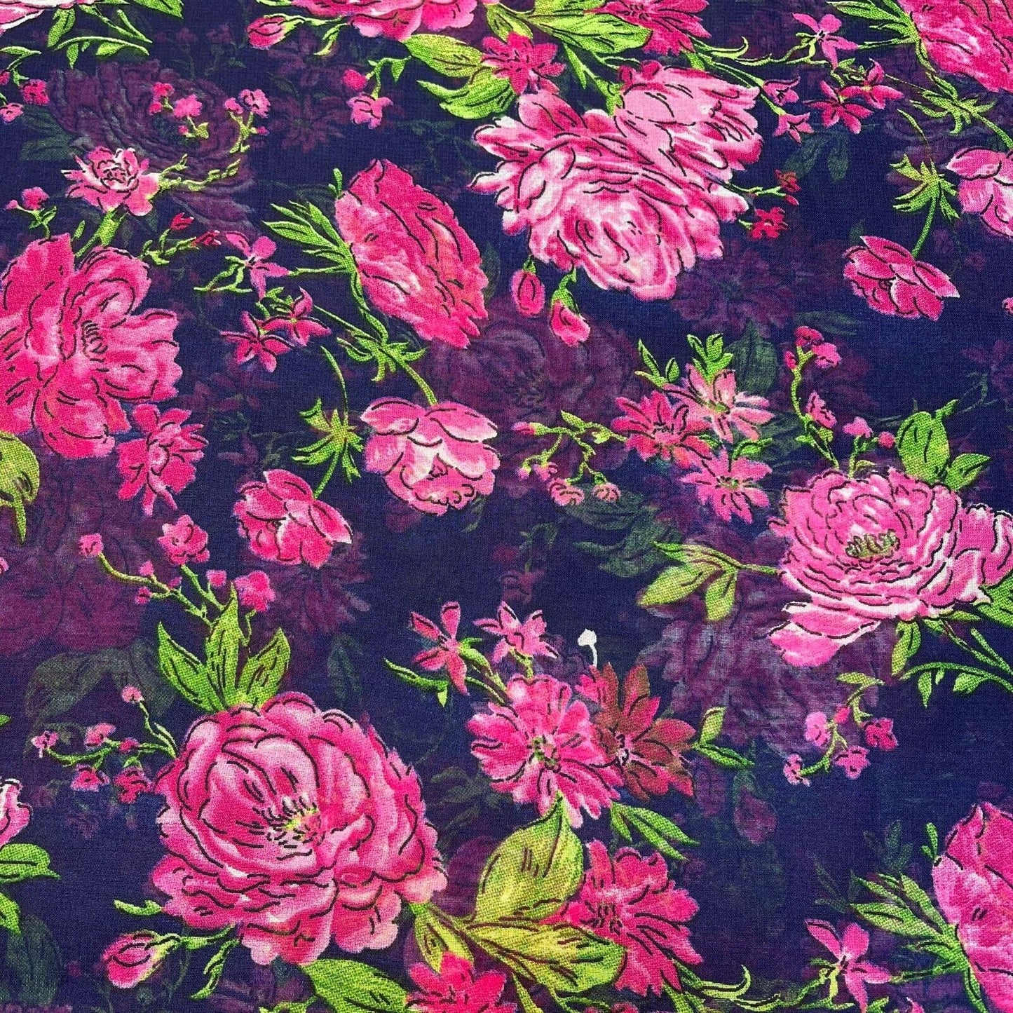 Floral Printed Polyester Georgette and Sheer Chiffon Fabric – Summer Dress Material