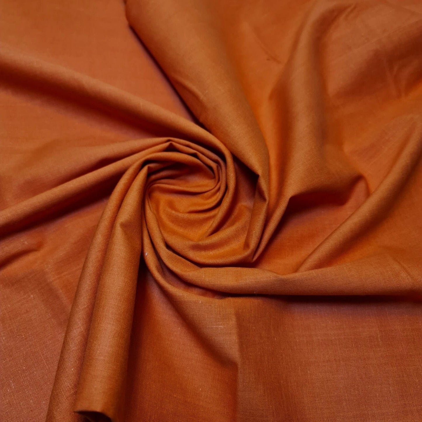 Clearance 100% Cotton Plain Solid Fabric | 44" (112cm) Wide Quilting, Dressmaking & Craft Material – 23-Metre Bolt  Burnt Orange
