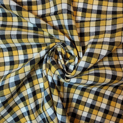 100% Cotton Gingham 1/8" Check Plaid Fabric – Parna Patka Turban Dastaar Cloth for Sewing & Crafts (23 Meter Roll)