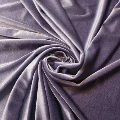 Plain Velvet Fabric – Soft Stretch Velour 147cm (58") Wide by the Metre