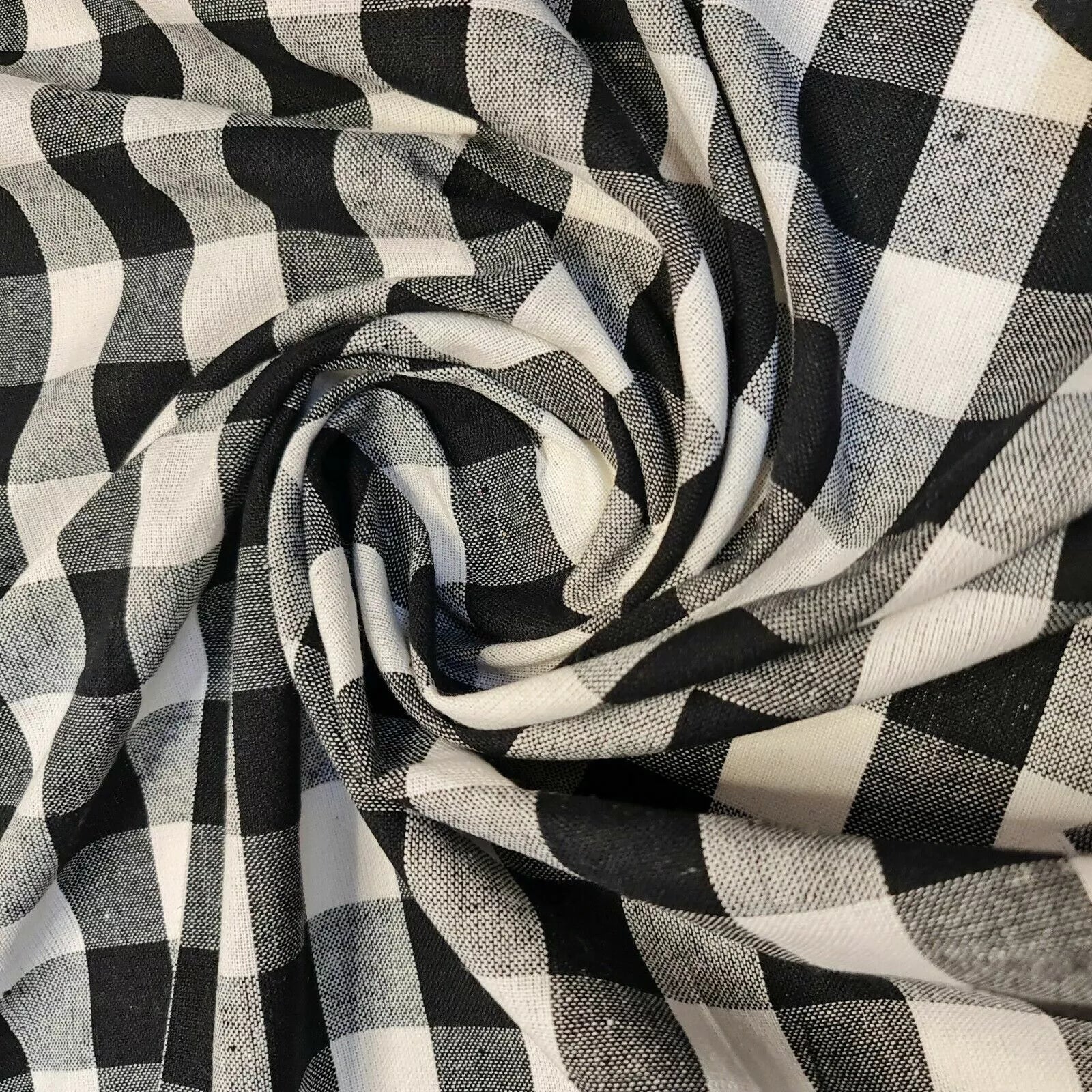 100% Cotton Gingham Check Plaid Fabric – 44