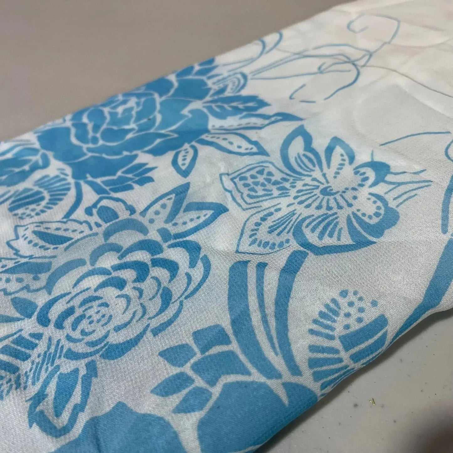 Floral Printed Polyester Georgette & Sheer Chiffon Fabric | 44" (112cm) Wide Lightweight Summer Dressmaking Material – Sold by the Metre