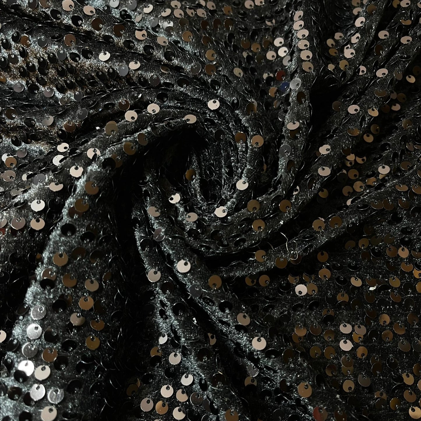 Sequin Velvet Embroidered Stretch Fabric | 58" (147cm) Wide Velour Dress, Craft & Drape Material – Sold by the Metre