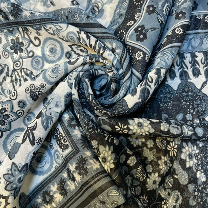 Floral Printed Polyester Georgette and Sheer Chiffon Fabric – Summer Dress Material