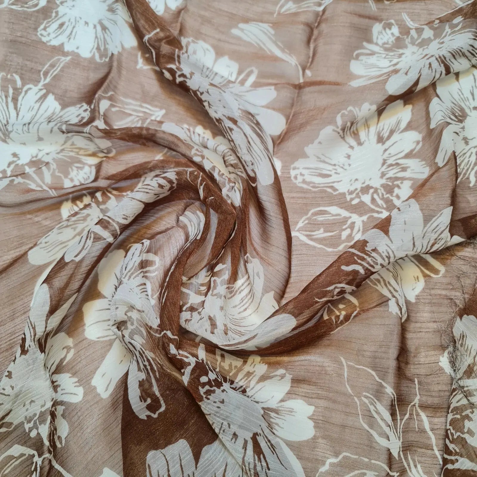 Crinkle Floral Chiffon Georgette Fabric | 58