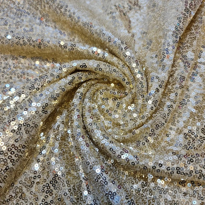 Sequin Fabric | Sparkly Shiny Bling Dress, Craft & Table Drape Material – 58" (147cm) Wide with 50" Embroidered Sequins – Sold by the Metre