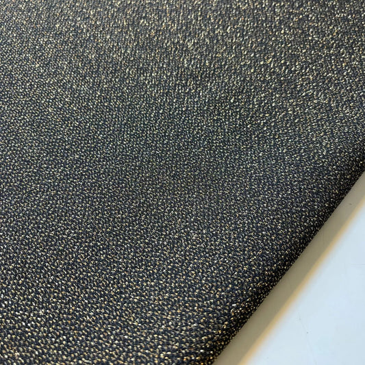Black & Gold Lurex Sparkle Stretch Fabric – 58" Wide Polyester Moonlight Dress & Craft Material