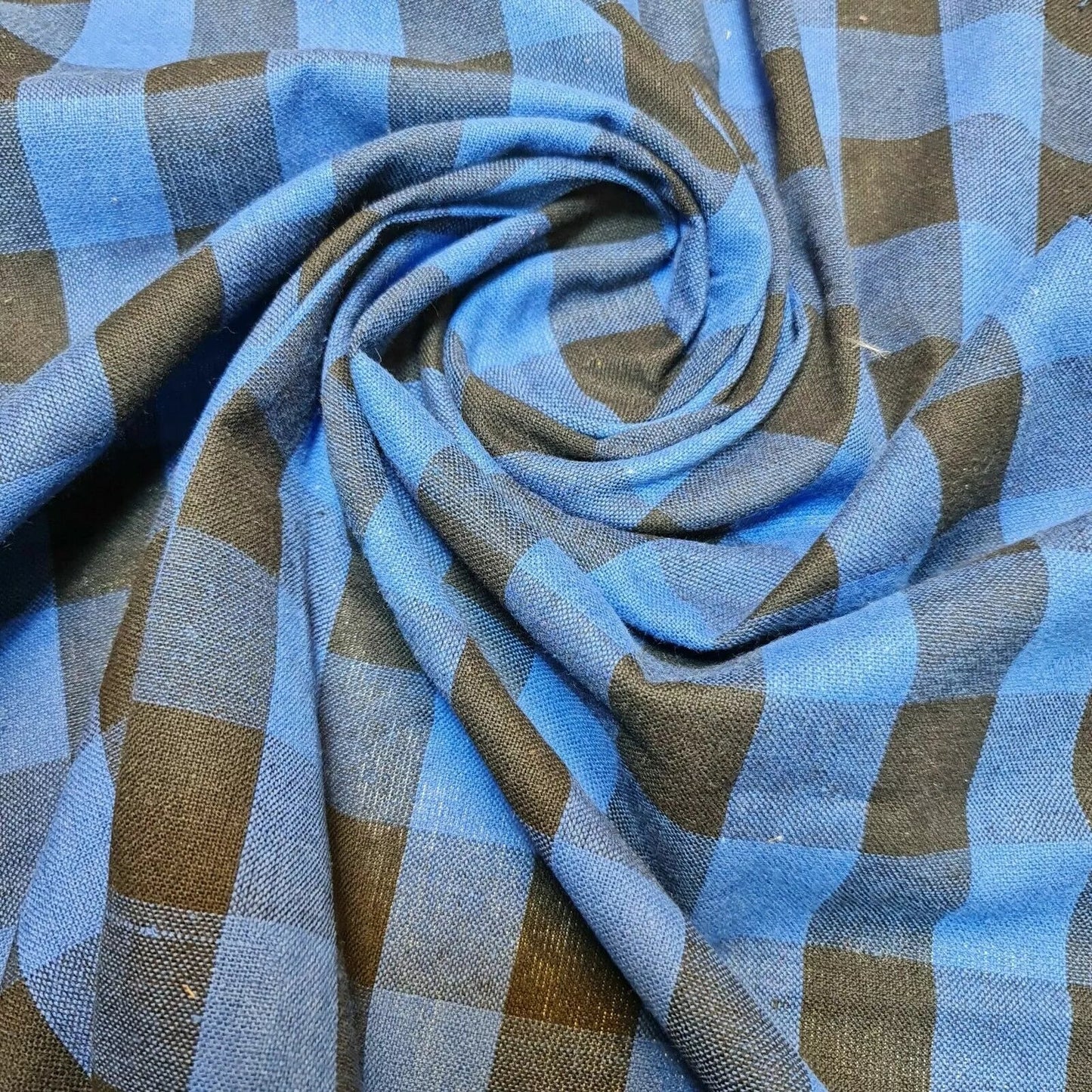 100% Cotton Gingham Check Plaid Fabric – 44" Wide, 1" Check, 23-Meter Bolt for Sewing & Crafts