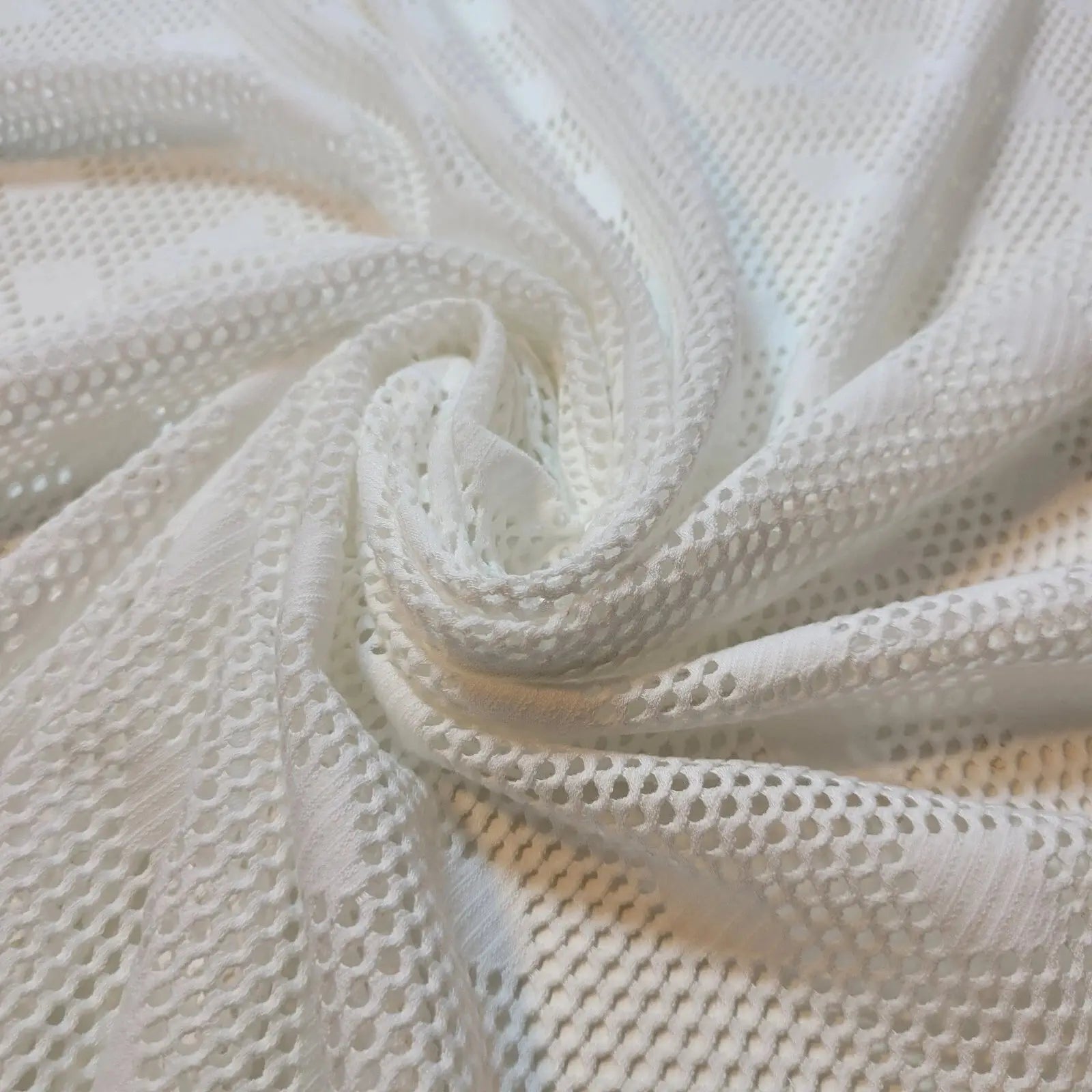 Floral Bridal Lace Fabric | 58" (147cm) Wide Polyester Mesh & Elastane Blend Dressmaking Material – Sold by the Metre