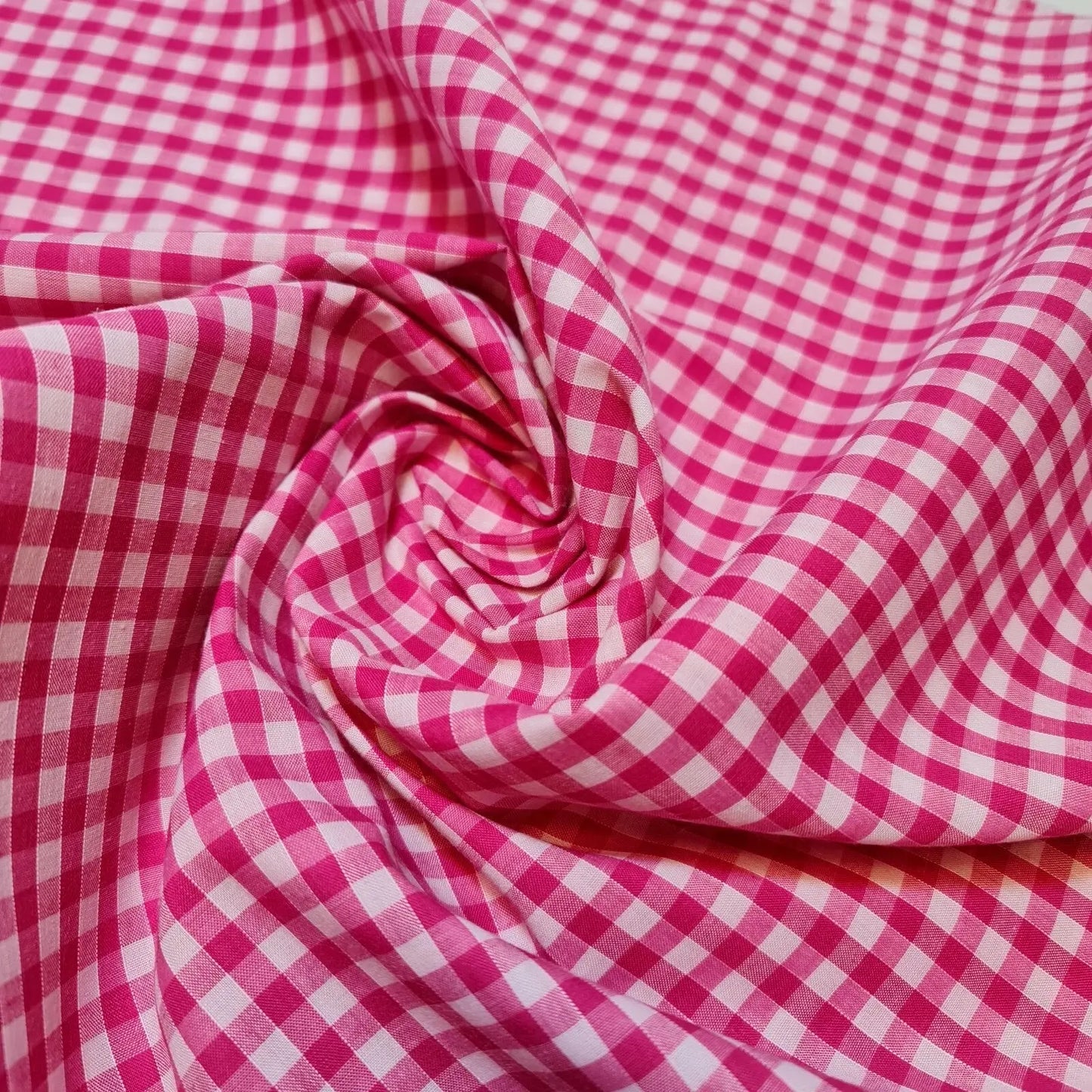 Polycotton Gingham Check Fabric – 1/8", 1/4" & 1" Checks 44" (112cm) Wide Dressmaking & Uniform Fabric by the Metre
