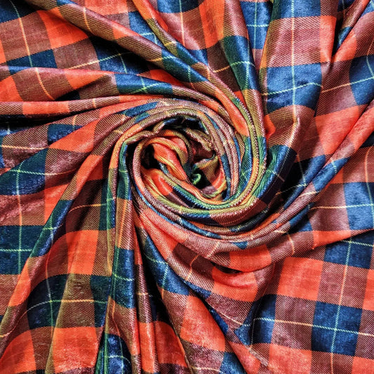 Red & Navy Tartan Plaid