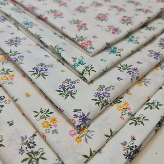 100% Cotton Printed Fabric | Leopard, Ditsy, Vintage, Polka & Rose Floral Designs – 44" (112cm) Wide Soft Dressmaking & Craft Material – Sold by the Metre