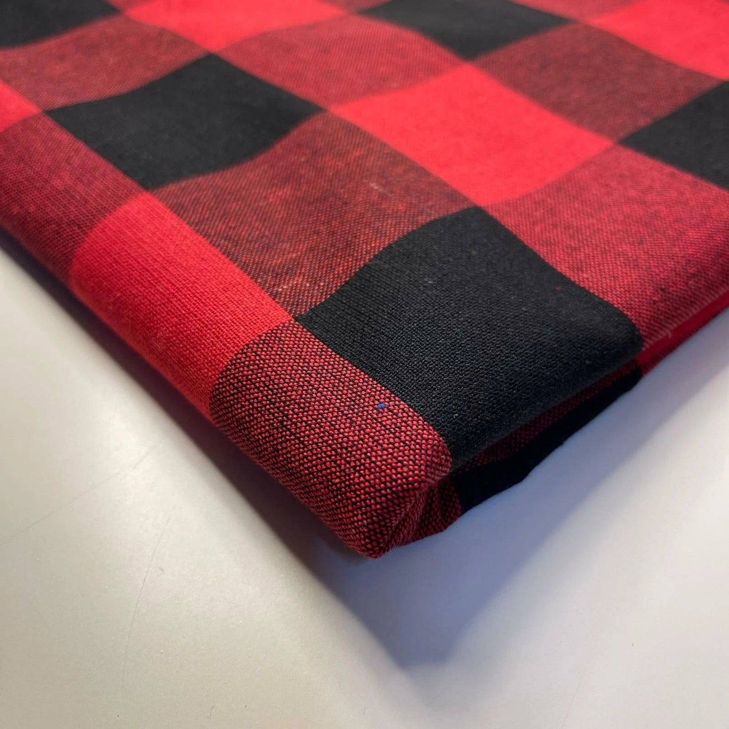 Premium 100% Cotton Gingham Khadi Handloom Fabric | 2" Check Soft Linen-Feel Cloth 42" (107cm) Wide – Sold by the Meter