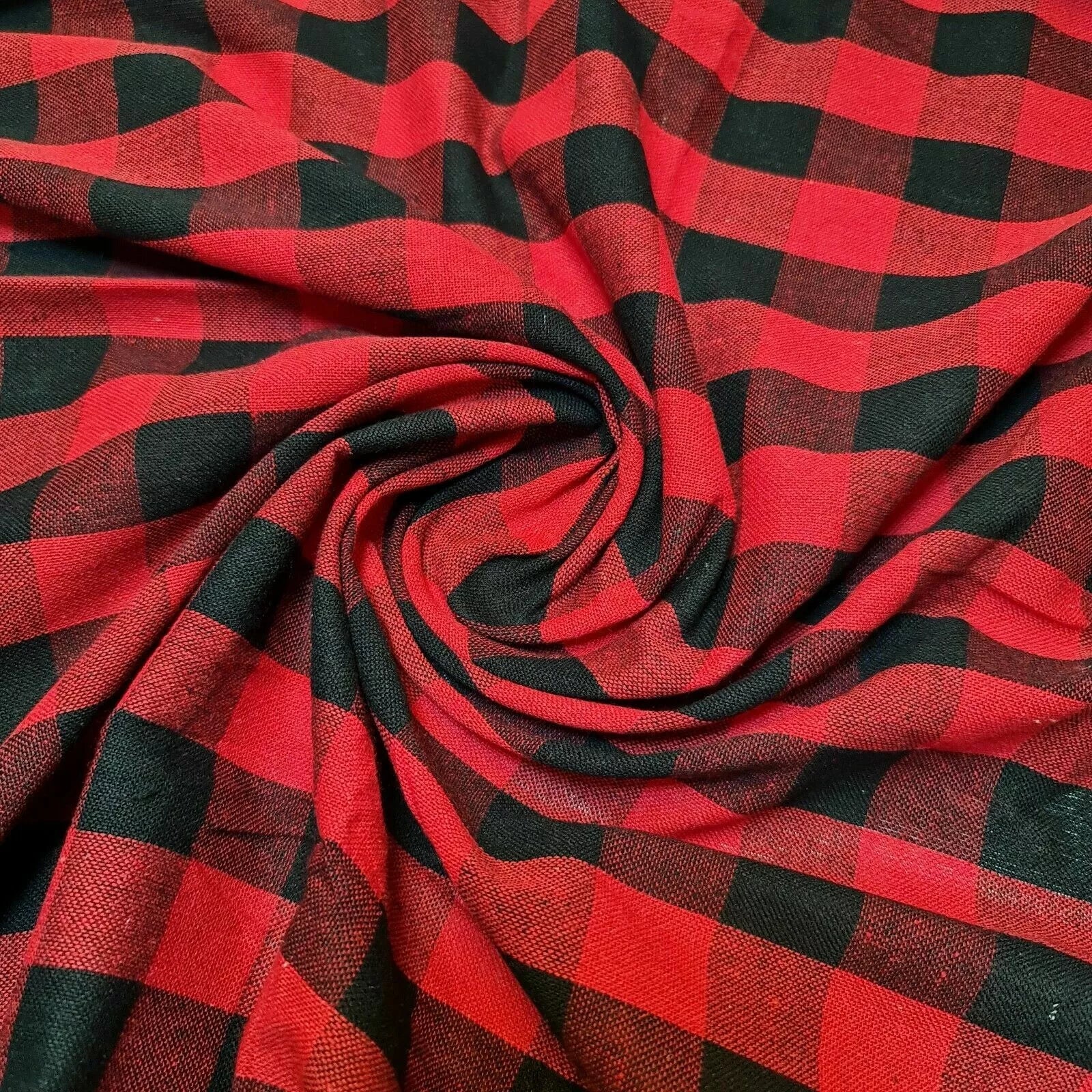 100% Cotton Gingham Check Plaid Fabric – 44