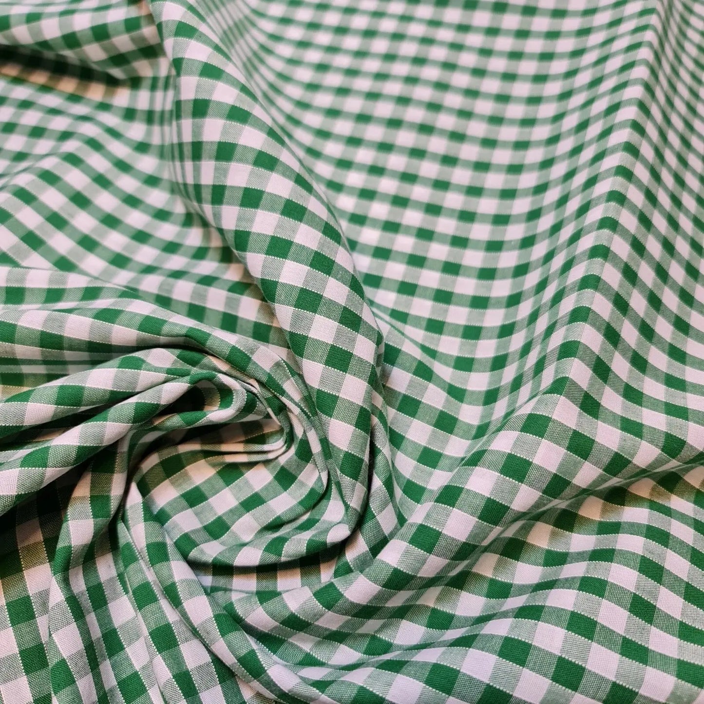 Polycotton Gingham Check Fabric – 1/8", 1/4" & 1" Checks 44" (112cm) Wide Dressmaking & Uniform Fabric by the Metre